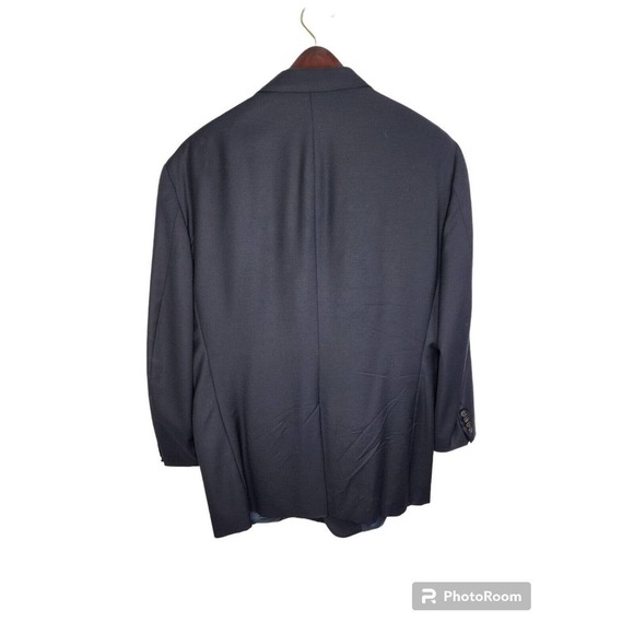 COACH 2 Button Jacket Sport Coat Navy Blue Mens Size 44R Wool Authentic USA Made - Picture 2 of 13